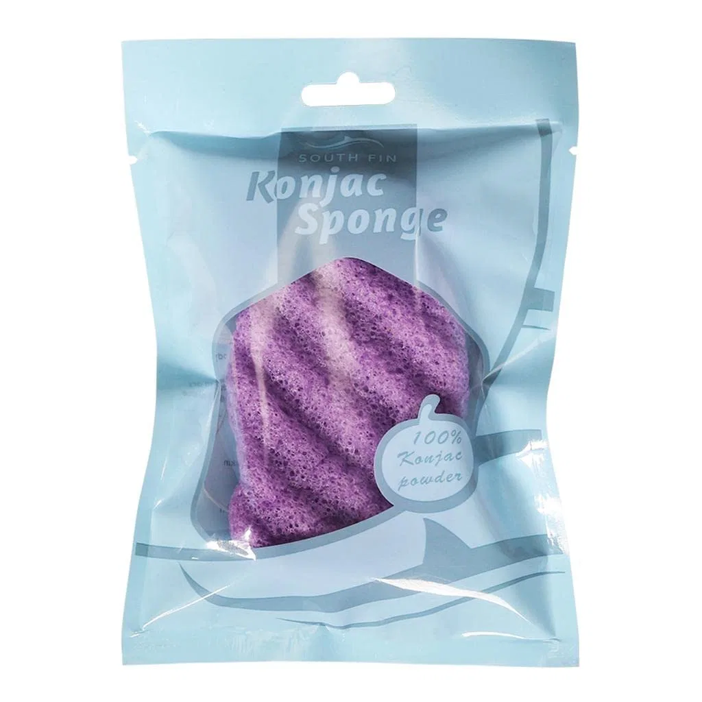 Губка Konjac с активированным углем, Lavender Purple, 10.5x5 см, barenx — фото 4