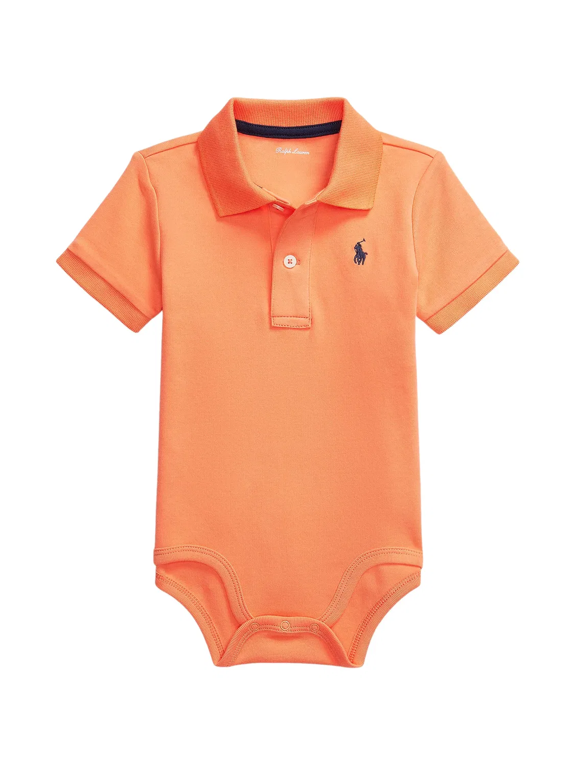 Боди с вышитым логотипом Polo Ralph Lauren Kids, оранжевый