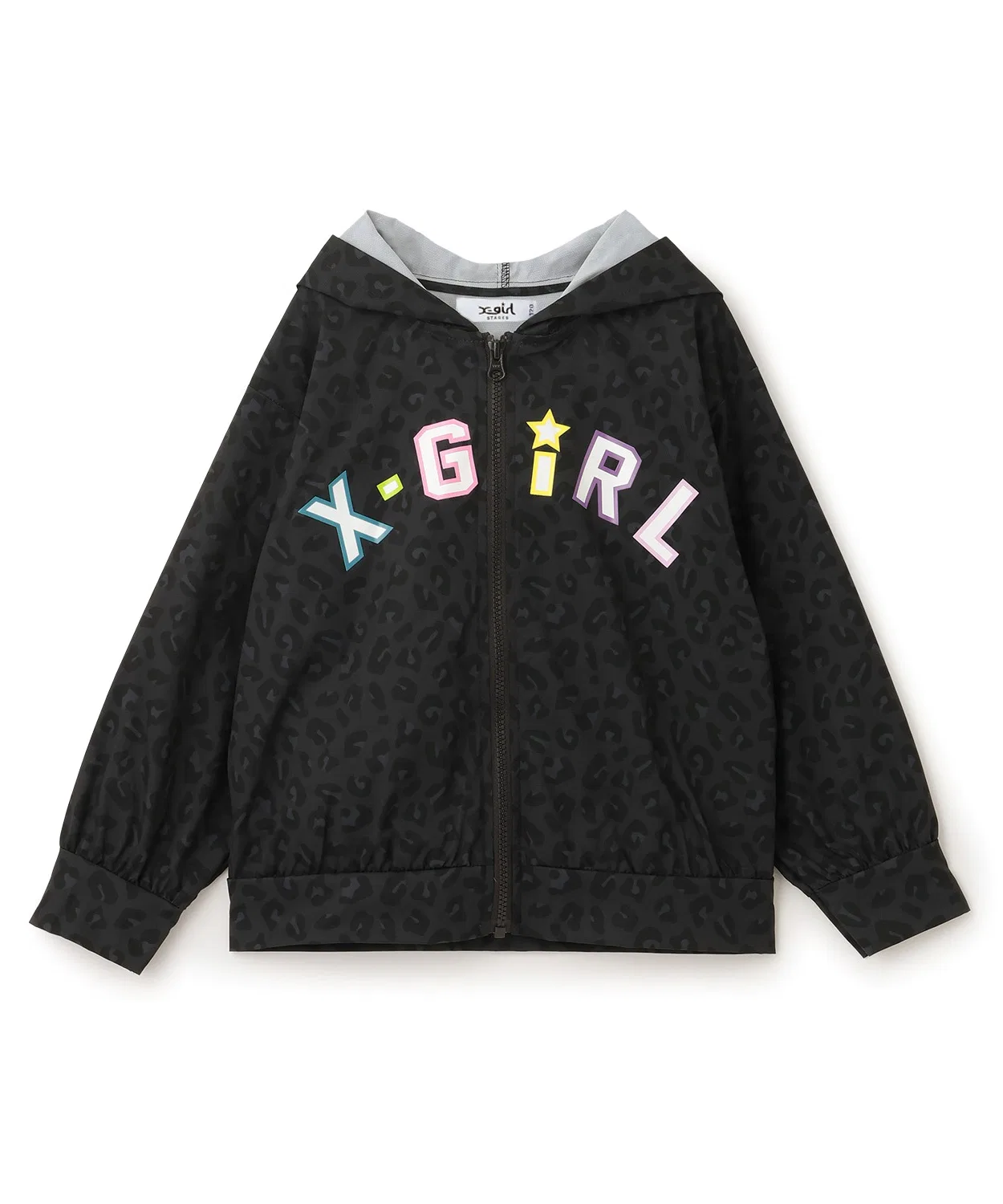 Детский худи с принтом X-girl Stages, Черный