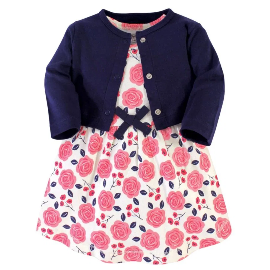 Детский комплект из платья и кардигана Touched by Nature, Blue Pink
