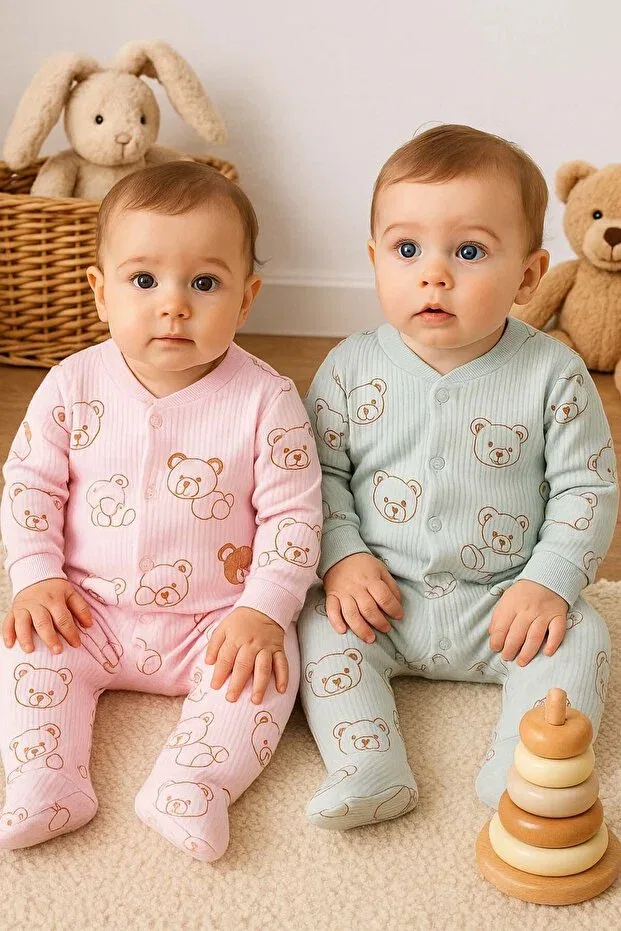 Детский для девочек комбинезон-набор с принтом Teddy Bear Myzi Store, Pink
