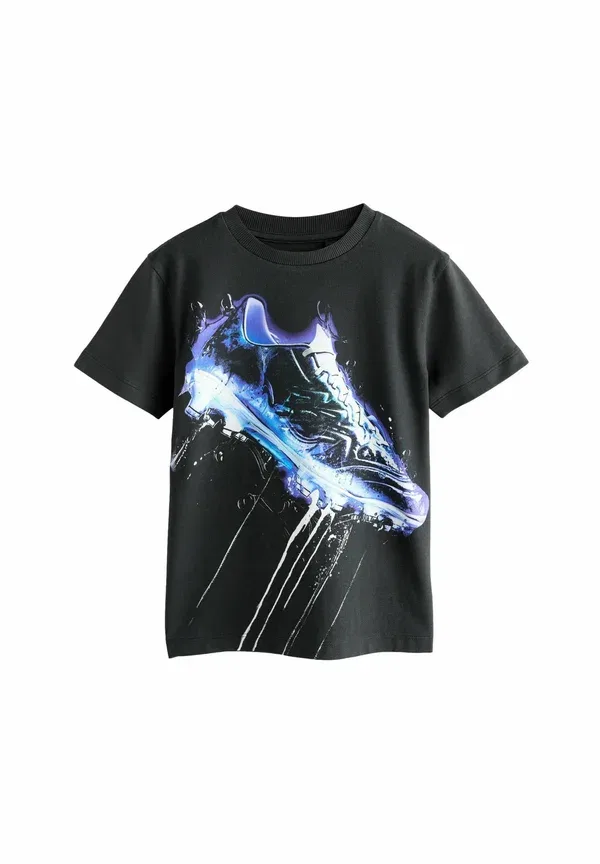 Футболка с принтом All over print short sleeve t-shirt standard, Next, Черный, Синий