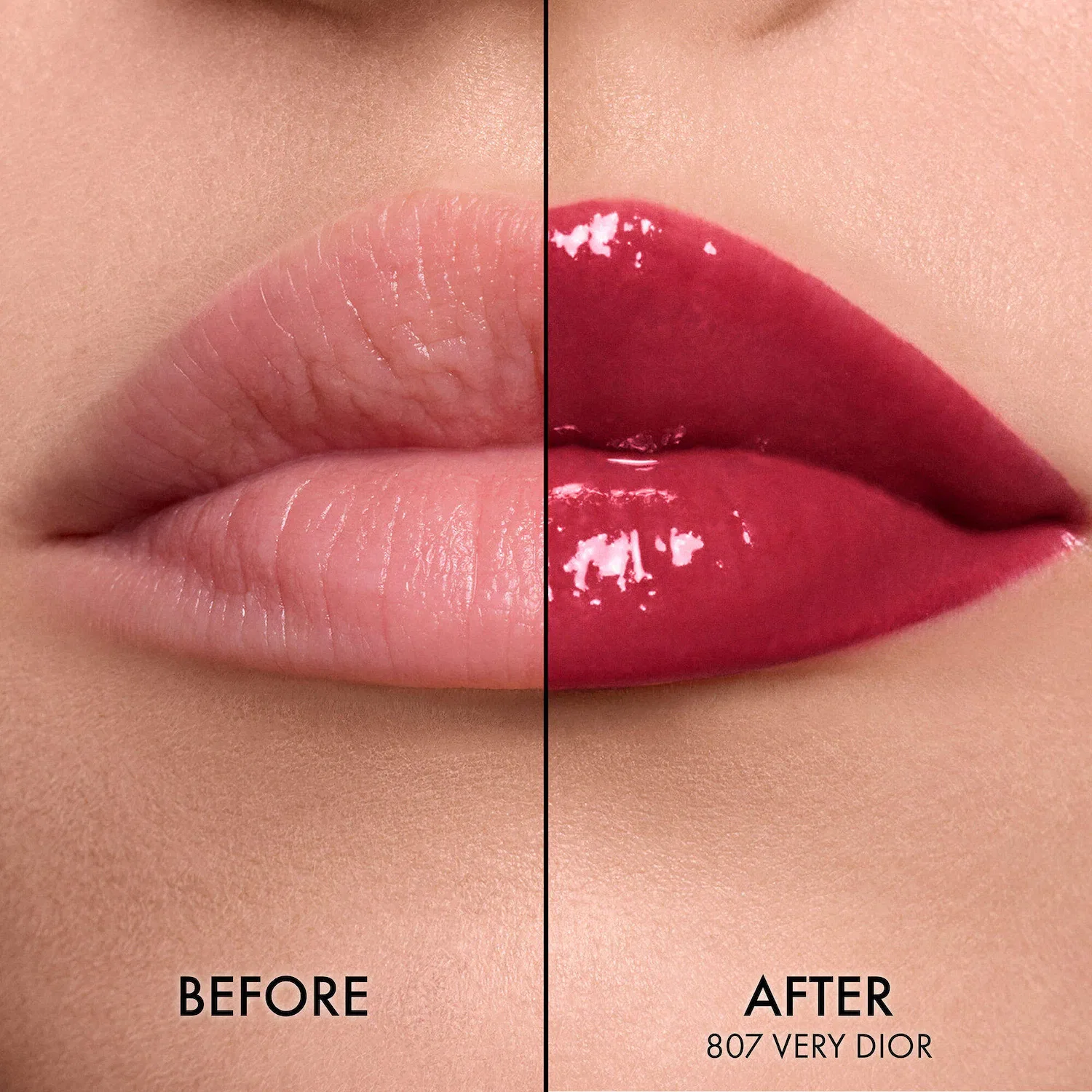 Блеск для губ DIOR Addict Glass Lipstick с эффектом ультра-блеска, 2,7 г, увлажняющий, High Shine finish, DIOR, Color 807: Very Dior — фото 4