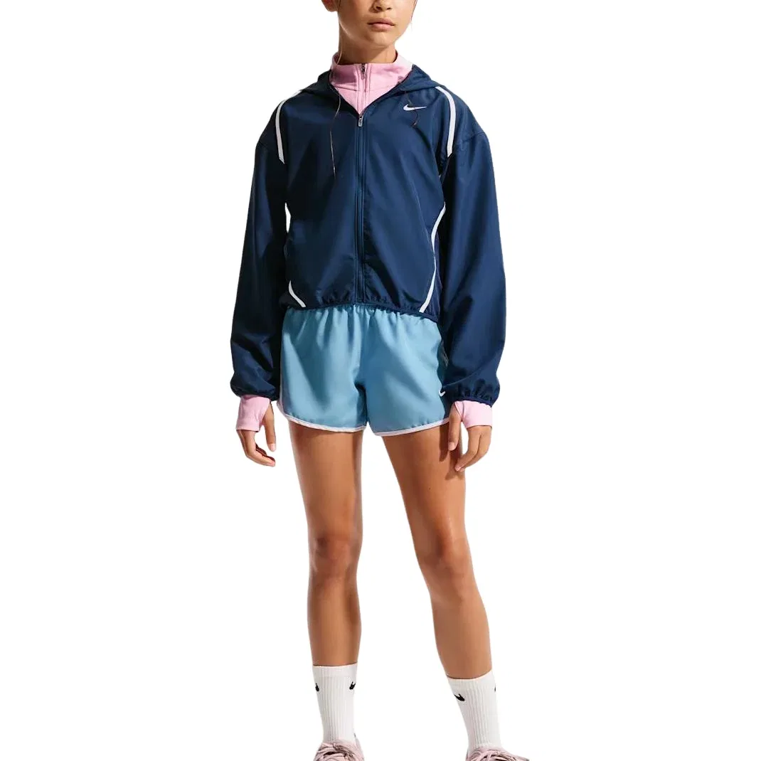 Детская куртка для бега Tempo Repel Running Jacket 'Midnight Navy White' Nike, Midnight Navy/White — фото 4