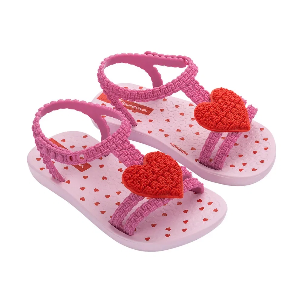 Детские сандалии для девочек с вязаным узором My First Ipanema Baby Ipanema, Pink