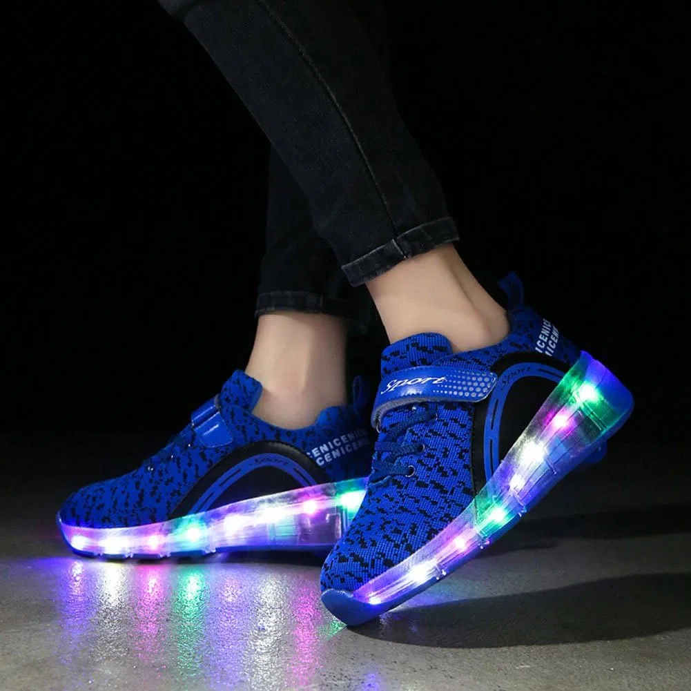 Детские кроссовки со светодиодной подсветкой DHX, Blue — фото 4
