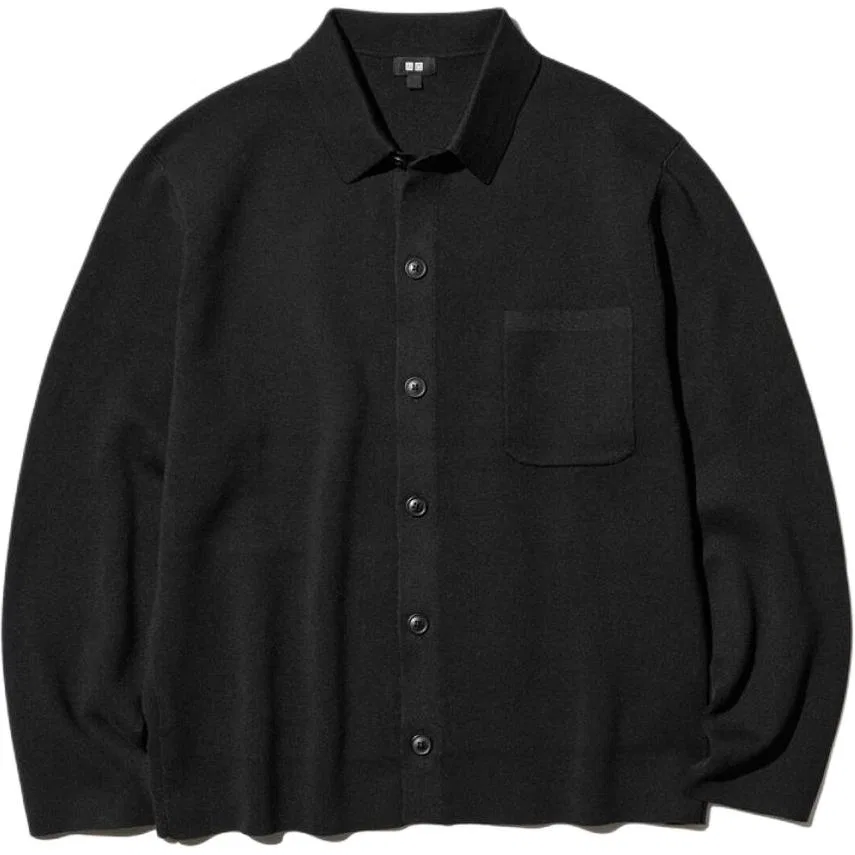 Мужской джемпер с отложным воротником UNIQLO, Black