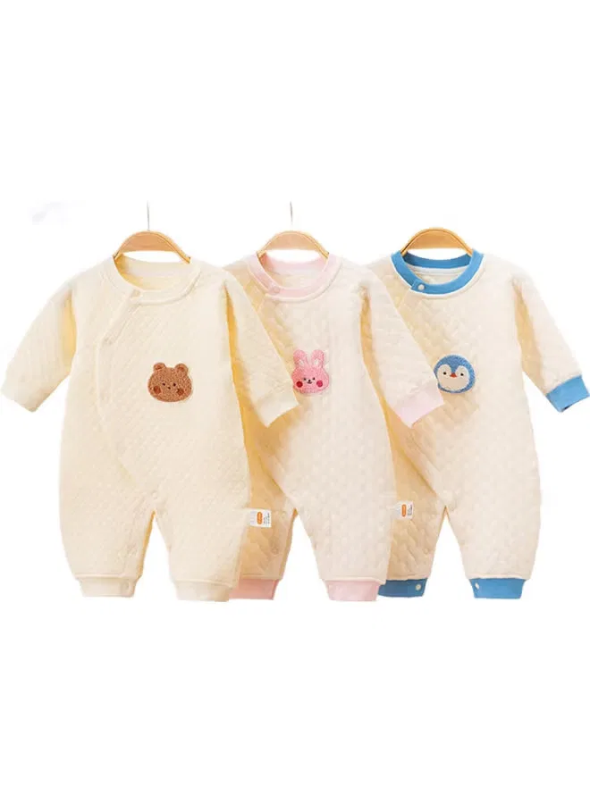 Боди-комбинезон утепленный с пингвином, Babyprints, синий