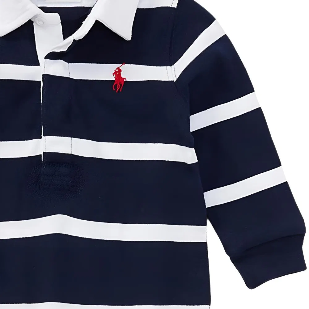 Детский комбинезон с длинным рукавом Polo Ralph Lauren, Marine Blue — фото 4