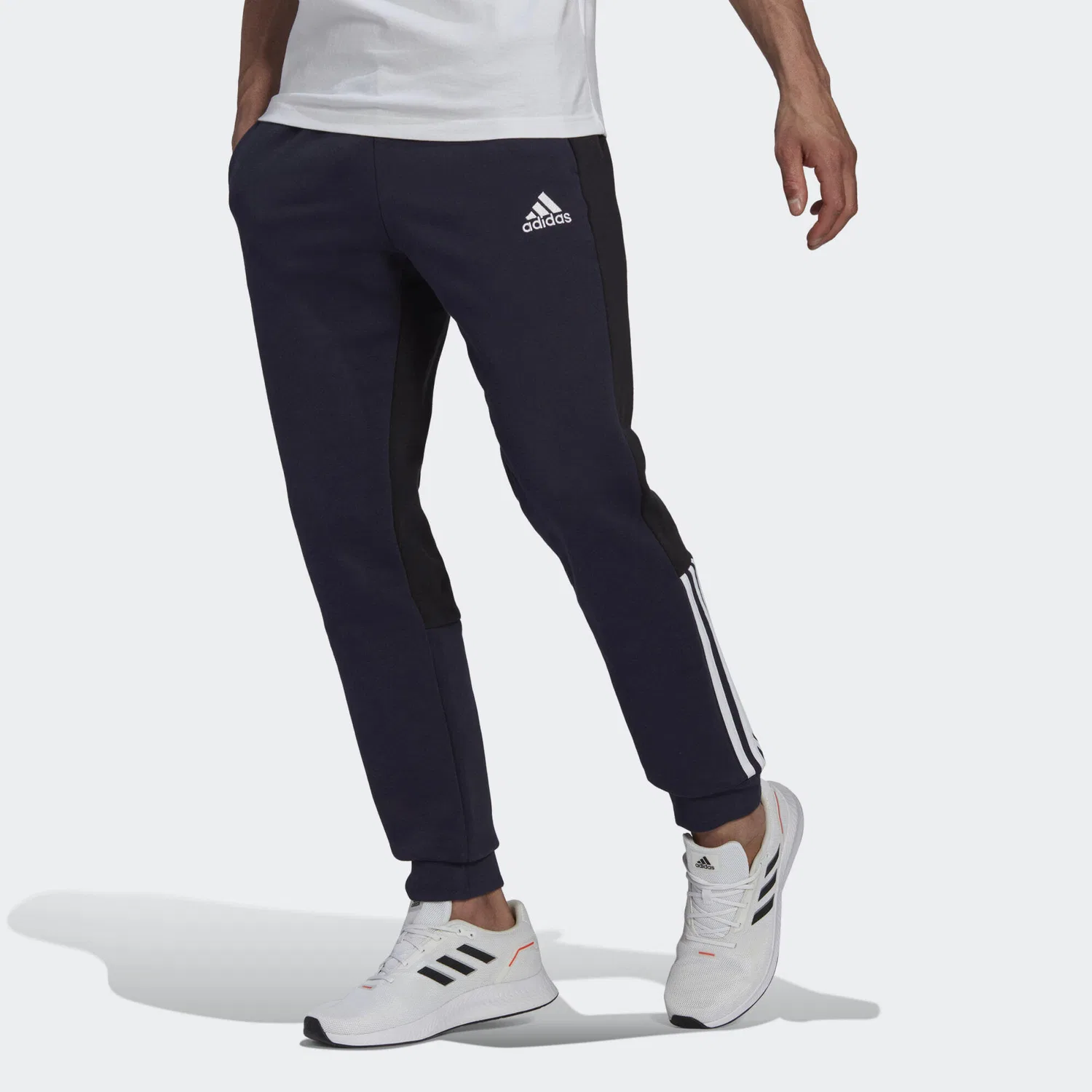 Мужские спортивные штаны с цветовым блоком Essentials Adidas, Schwarz