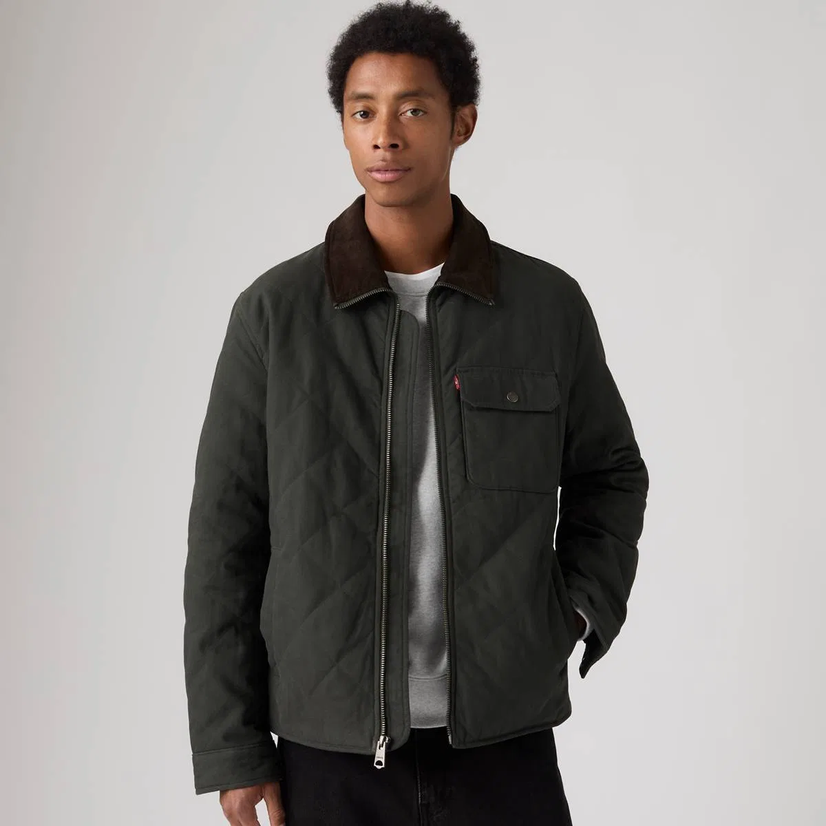 Стеганая куртка в стиле амбара Levi's, Forest Night - Green