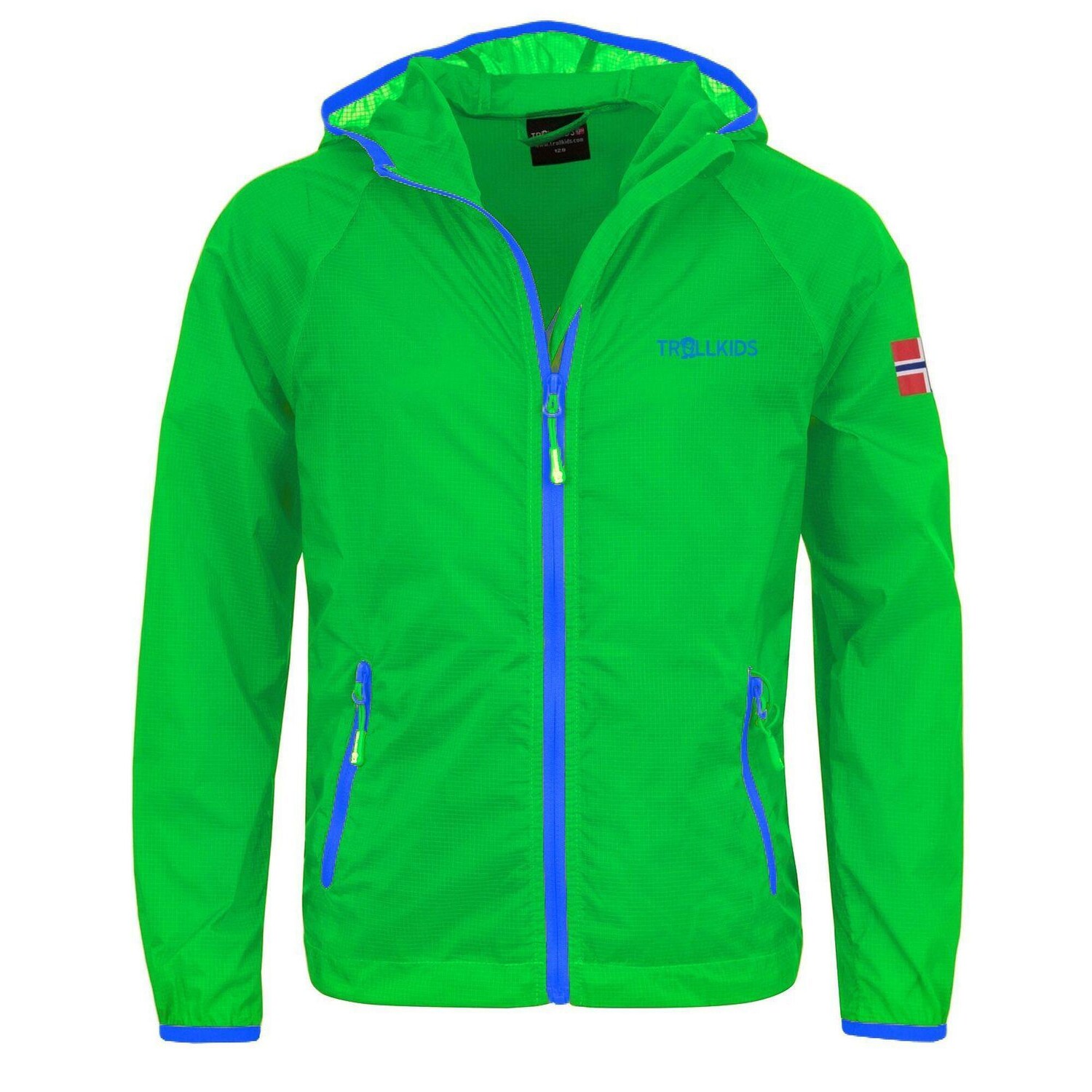 

Ветровка Trollkids Fjell Breathable, светло-зеленый/синий