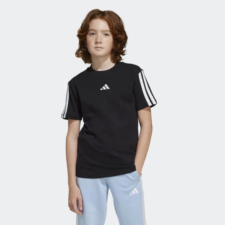 Детская футболка с коротким рукавом adidas JD6487 J 3s Tee 160, Черный