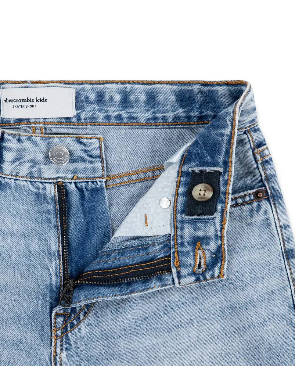 Детские шорты джинсовые Abercrombie Kids, Azul — фото 3