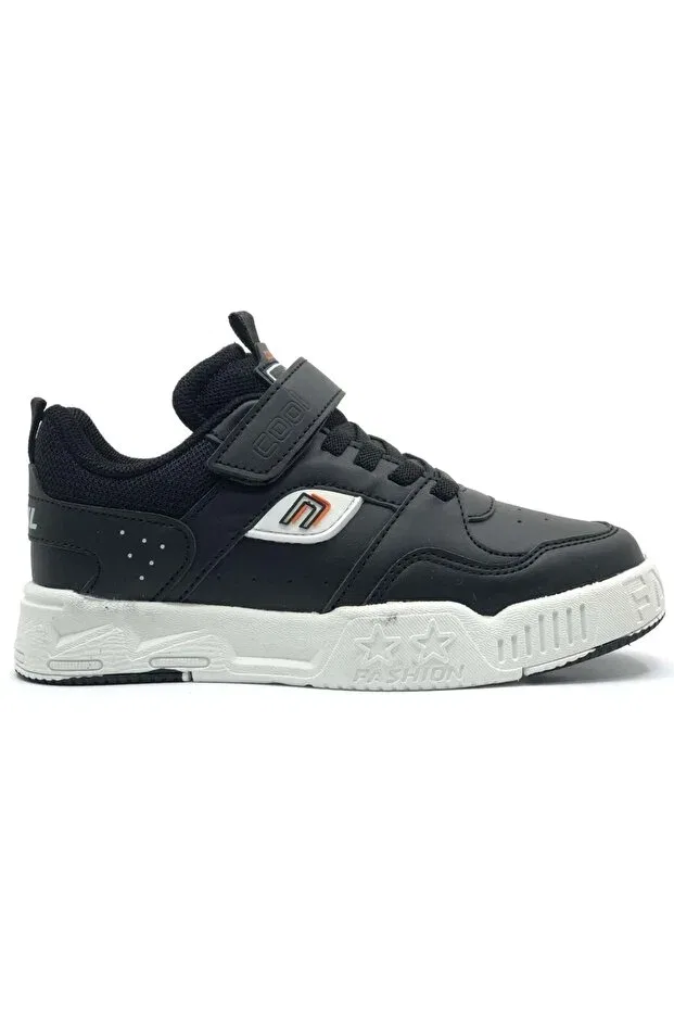 Детские спортивные кроссовки для девочек с ортопедической стелькой Cool Prax Sneaker Kids Club Shoes, Black-White — фото 3