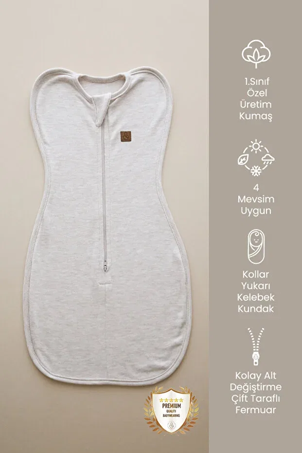 Детское боди-комбинезон для новорожденных с длинным рукавом Generic Brands, Soft Beige