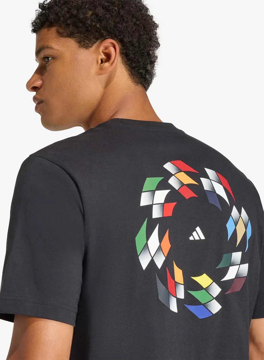 Футболка с принтом House of Tiro Nations Adidas, черный — фото 4