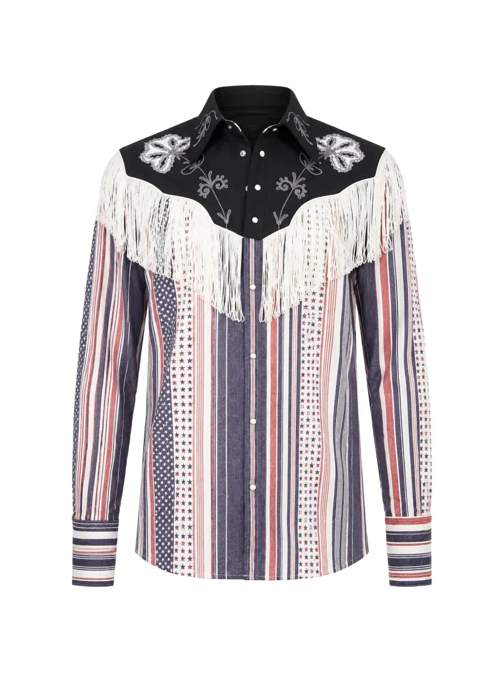 Рубашка в стиле вестерн с бахромой Dsquared2, белый