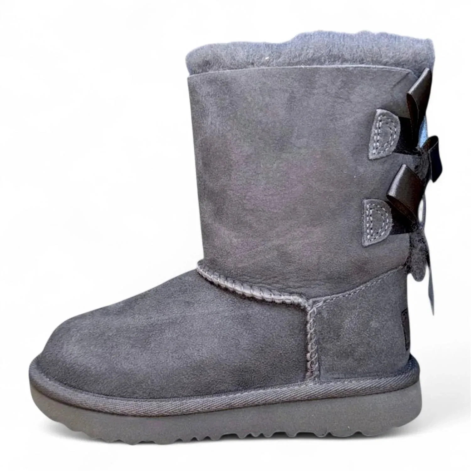 Детские зимние ботинки на шнуровке Bailey Bow Ii UGG, серый