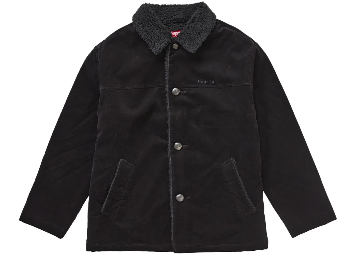 Мужское пальто из вельвета Supreme Kindermann Uncut Corduroy Car Coat, Black