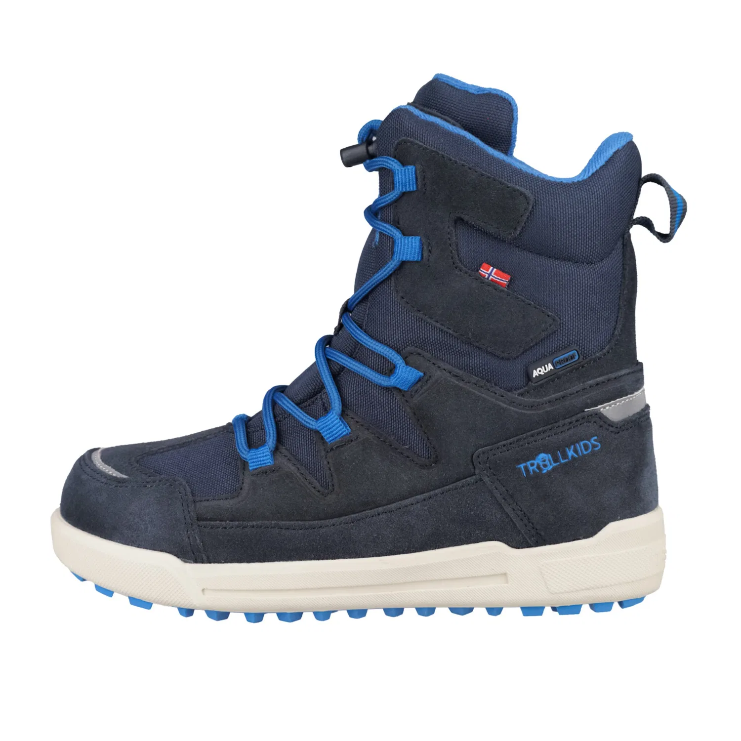 Детские зимние ботинки с быстрой шнуровкой KIDS FINNMARK WINTER BOOTS TROLLKIDS, Navy/Medium Blue