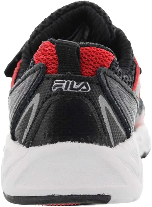 Детские кроссовки для мальчиков с ремешком Royalty Strap Fila, Wht/Black/Msil — фото 4