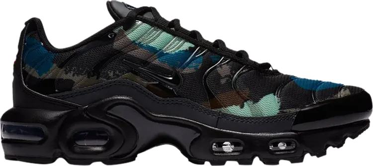 

Кроссовки Nike Air Max Plus GS 'Camo Black Green', черный