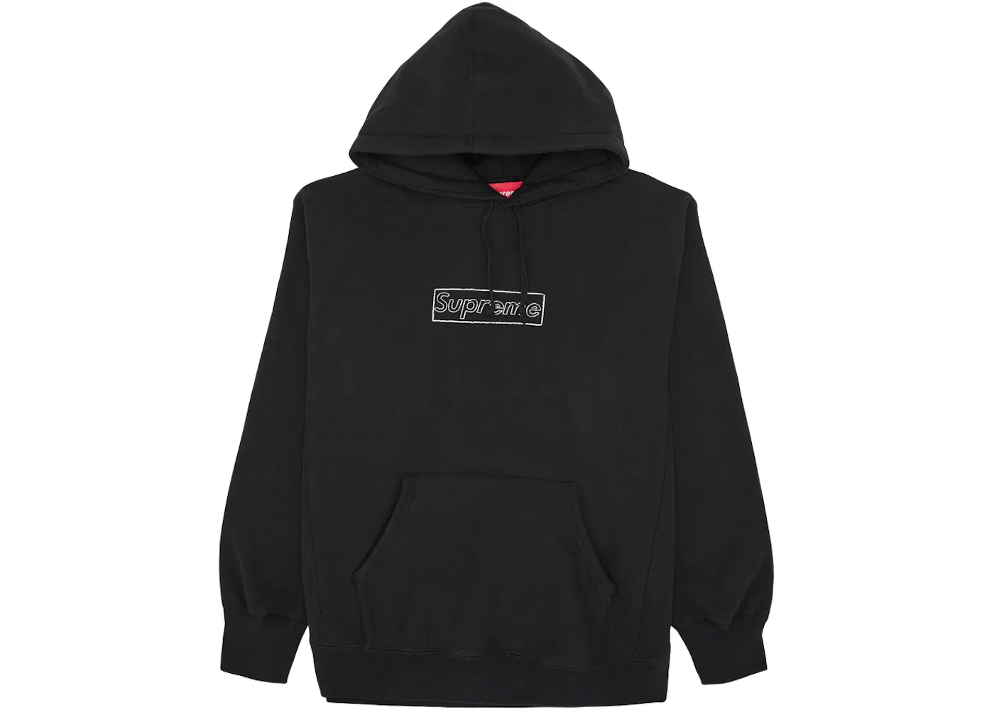 Мужской худи с принтом KAWS Chalk Logo Supreme, Black