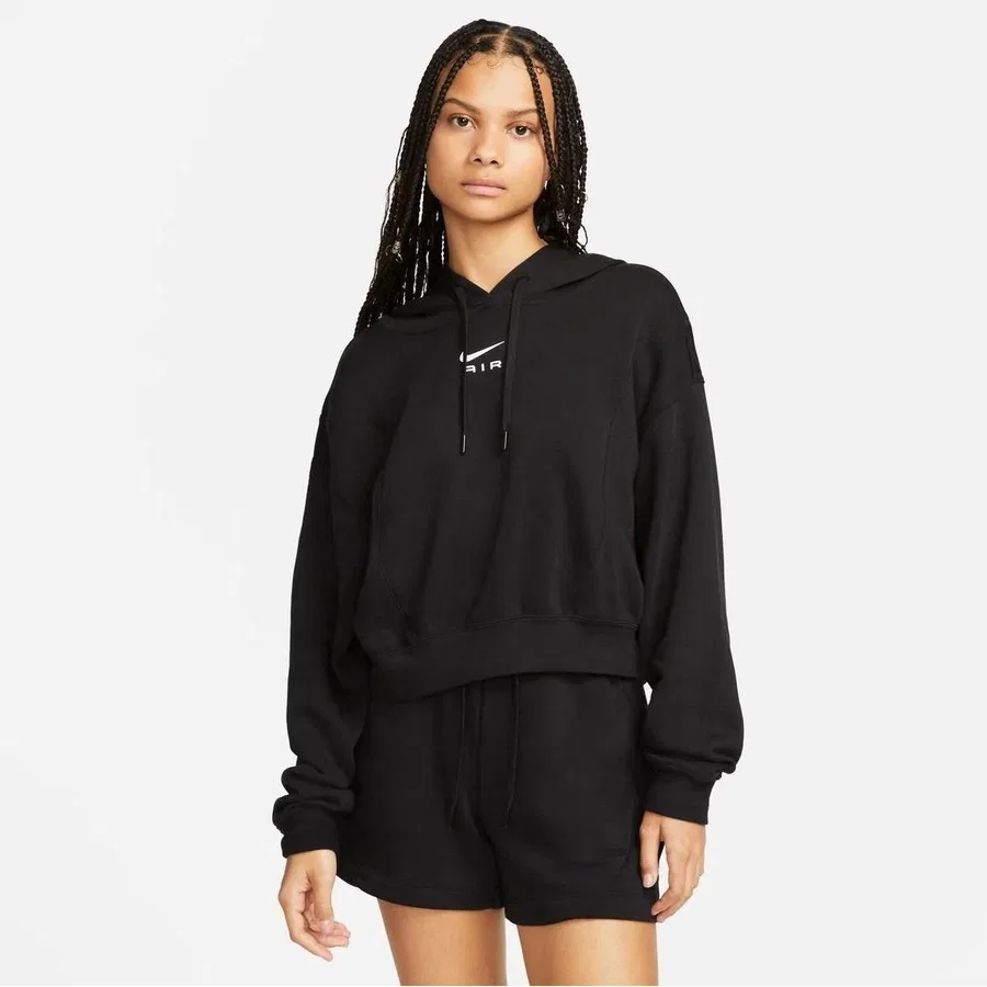 Худи Nike Sportswear Air Oversized Mod Crop Fleece, XL, Черный