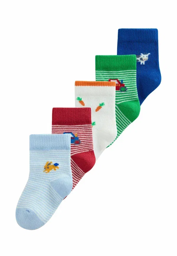 Носки 5 пар, хлопок, Socks 5 pack, Next, Red, Green, красный/зеленый