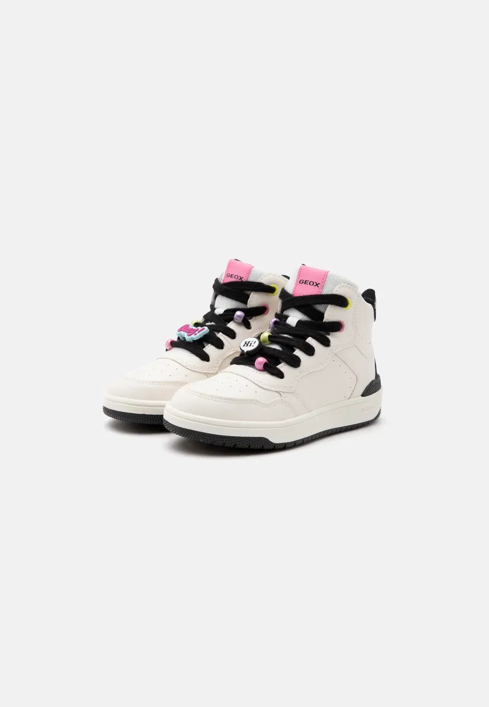 Девушка из Вашибы - высокие кроссовки Geox, White/Black — фото 2