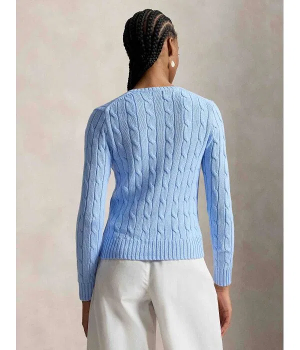 Женский пуловер с V-образным вырезом Slim Fit Polo Ralph Lauren, Azzurro — фото 3