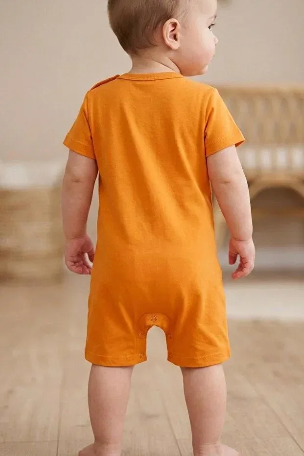 Детский комбинезон с принтом Teddy bear printed Lucevera, Orange — фото 3