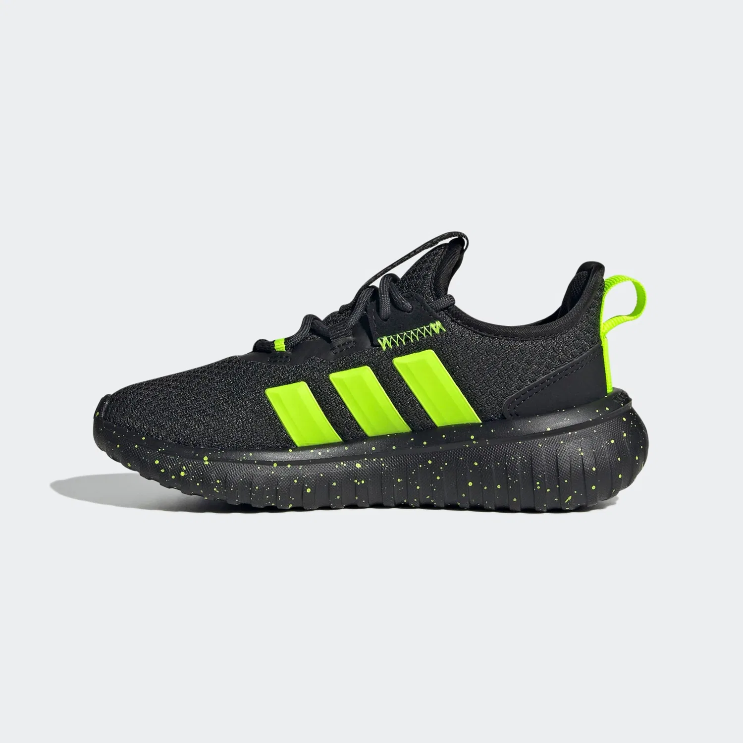 Детские кроссовки с Cloudfoam Adidas Sportswear, Core Black/Lucid Lemon — фото 3