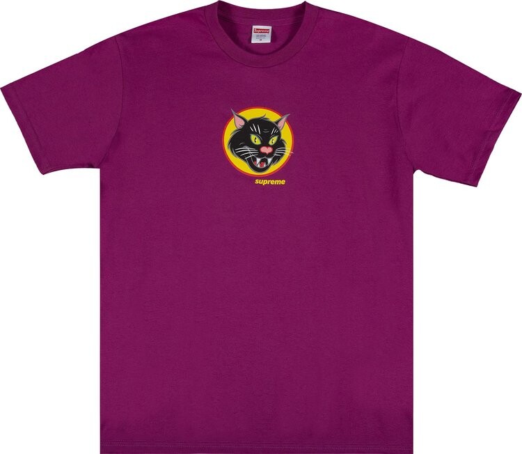 

Футболка Supreme Black Cat Tee 'Magenta', розовый