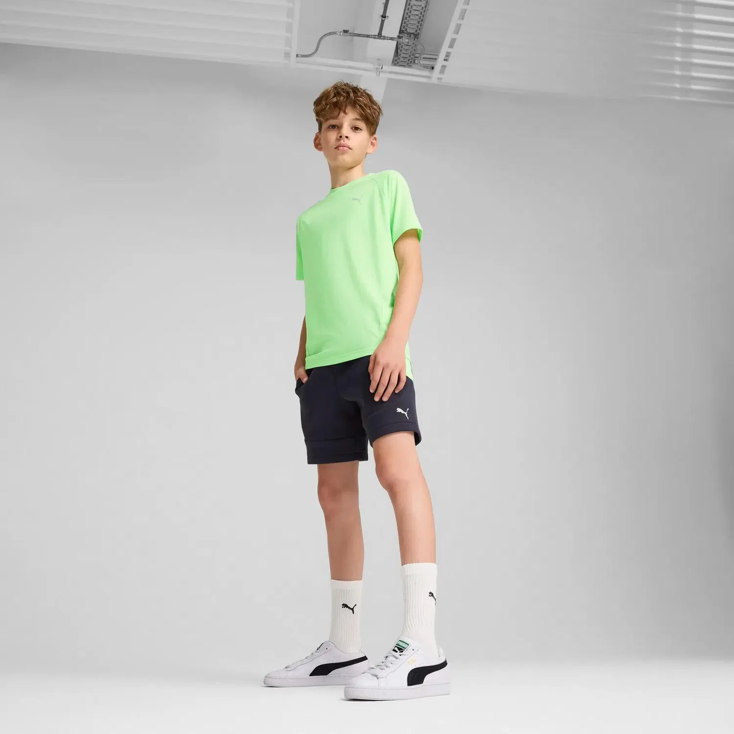 Детская футболка с принтом Evostripe Puma, Grun — фото 3