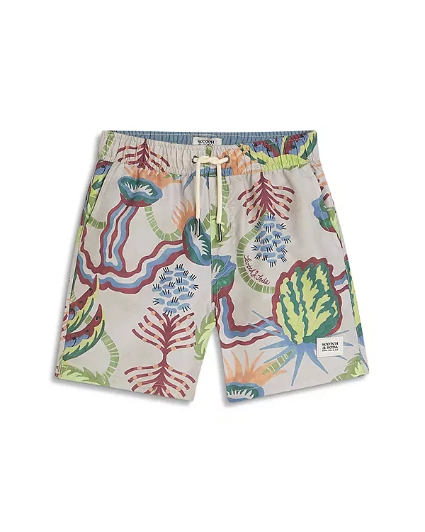 Детские плавки для мальчиков с принтом Mid Length Swim Shorts Scotch & Soda, Desert Flo