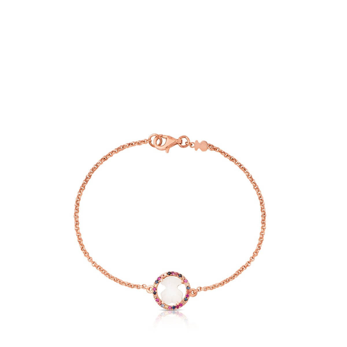 

Браслет Tous Camille With Mother-Of-Pearl And Multicolored Sapphire, розовое серебро