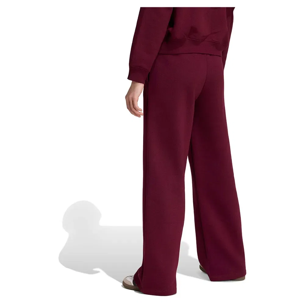 Детские брюки для девочек с широкой штаниной Wide Leg Fleece Adidas Originals, Red — фото 2
