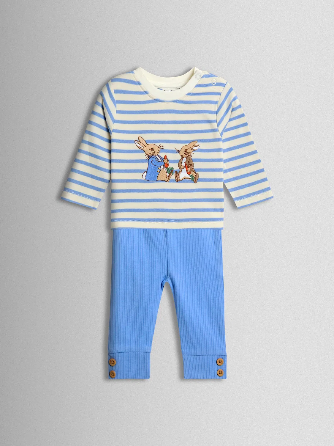 Комплект из топа и леггинсов с аппликацией Peter Rabbit Jojo Maman Bébé, синий — фото 2