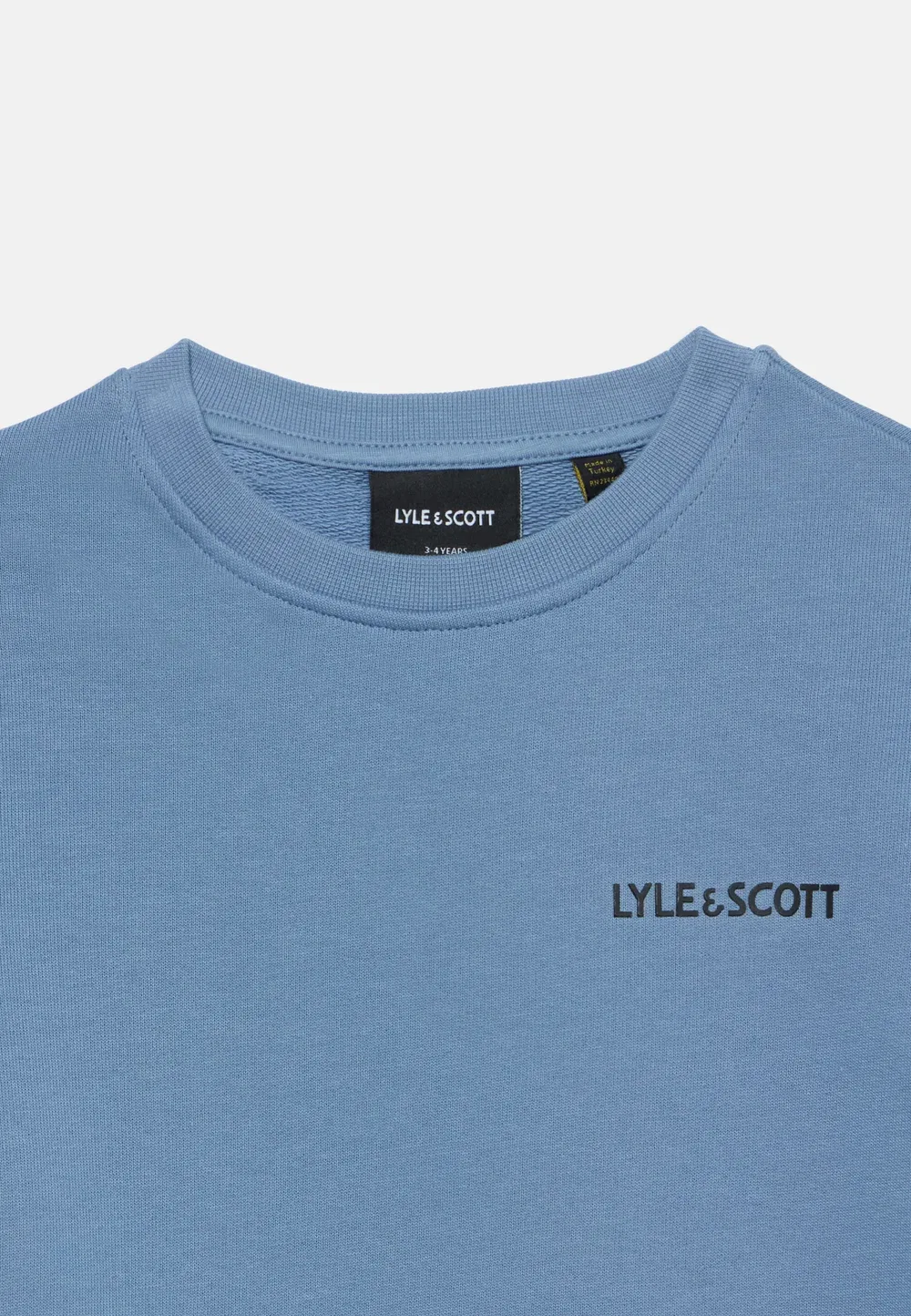 Толстовка унисекс с круглым вырезом и принтом логотипа Lyle & Scott, Power Blue — фото 3