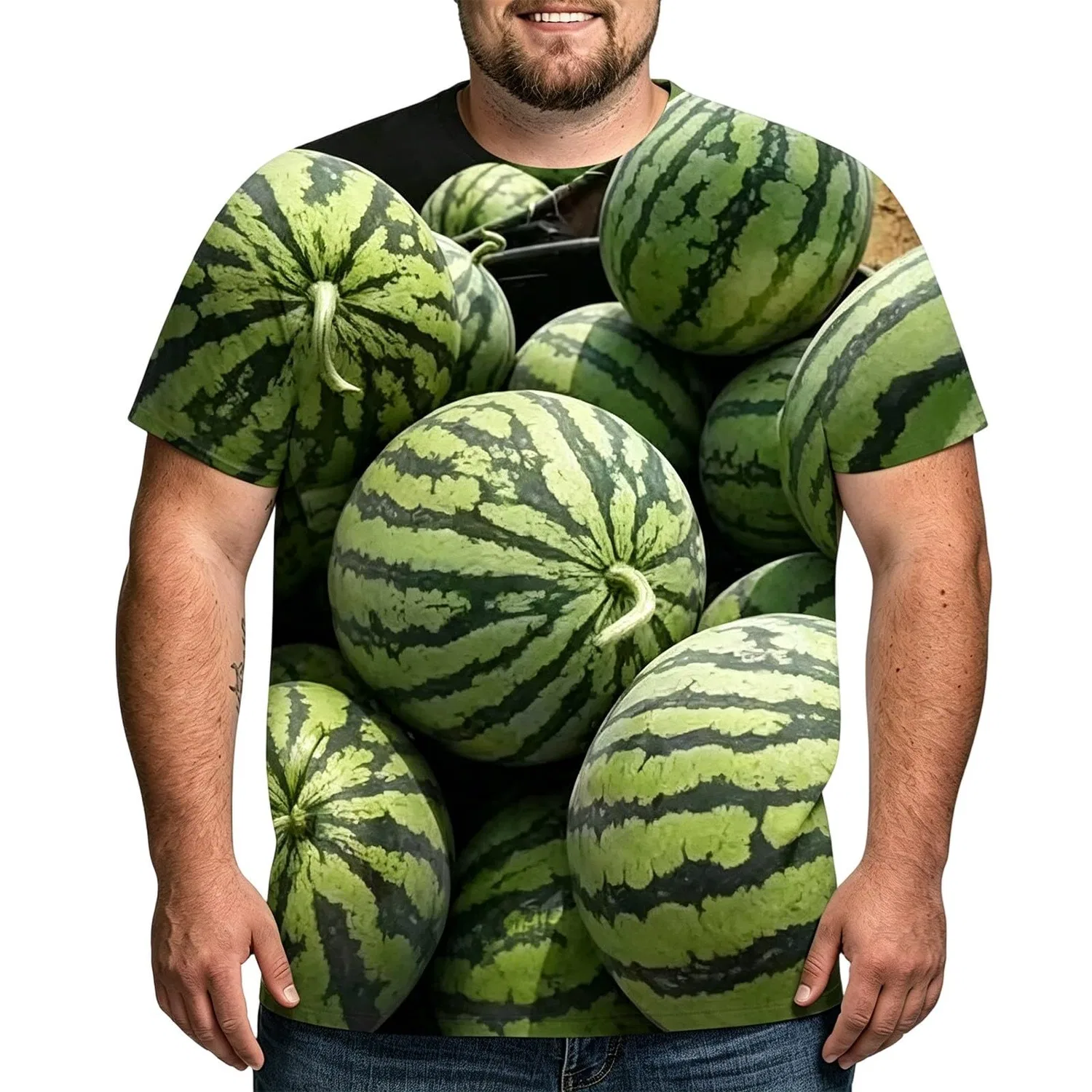 Мужская футболка с принтом Basic Graphic, 6-dark Green