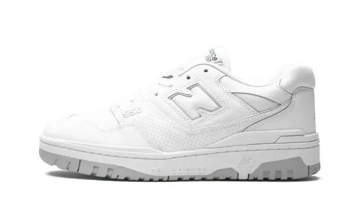 Детские кроссовки из кожи с ретро-дизайном New Balance, White Grey