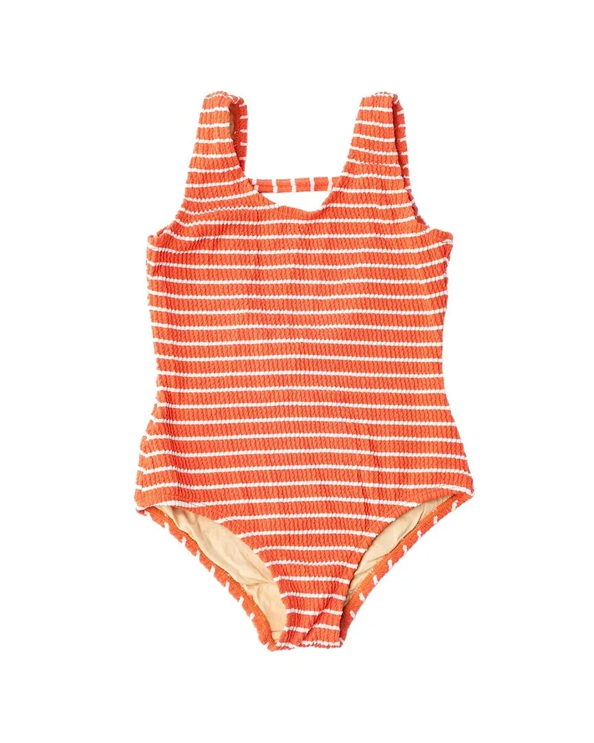 Детский слитный купальник с защитой UPF 50+ Shade Critters Stripe, оранжевый