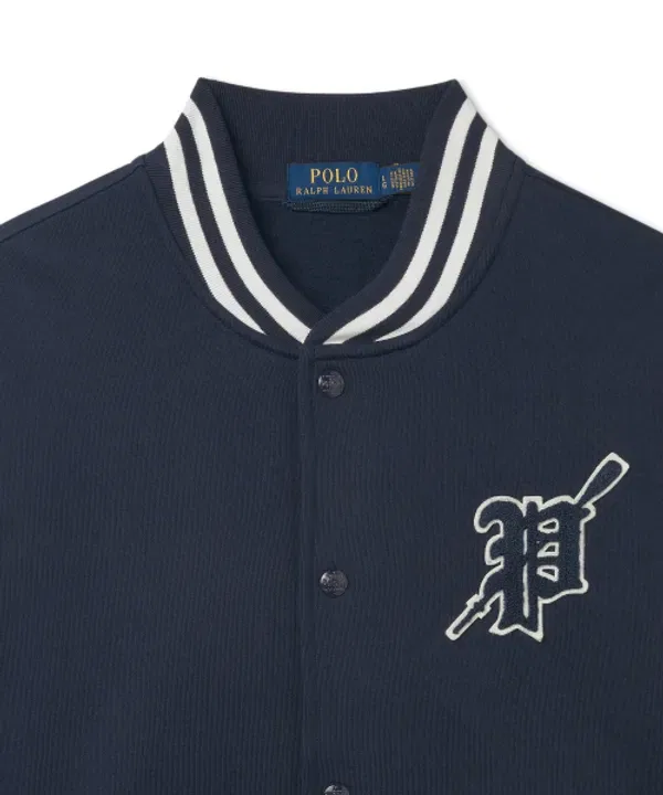 Флисовая бейсбольная куртка, Polo Ralph Lauren, темно-синий — фото 3