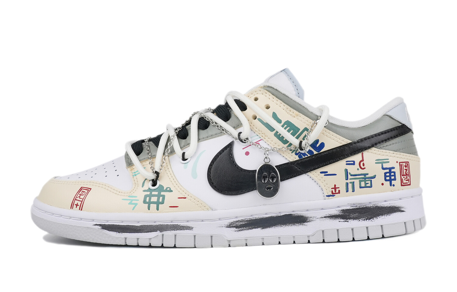 

Кроссовки Nike Dunk Skateboarding Shoes Men Low-top Beige/Yellow, серый