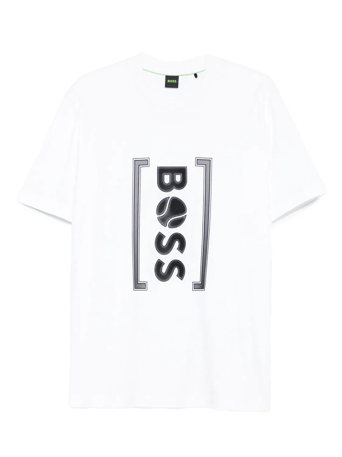 Футболка белая хлопковая с логотипом BOSS, белый