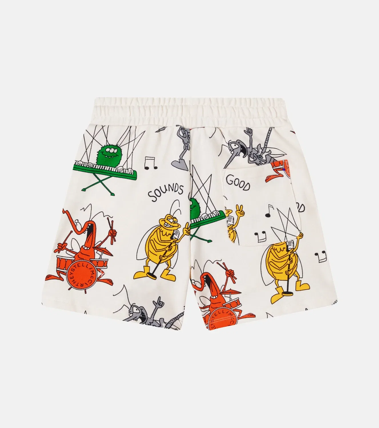 Шорты хлопковые с принтом Stella Mccartney Kids, белый — фото 2