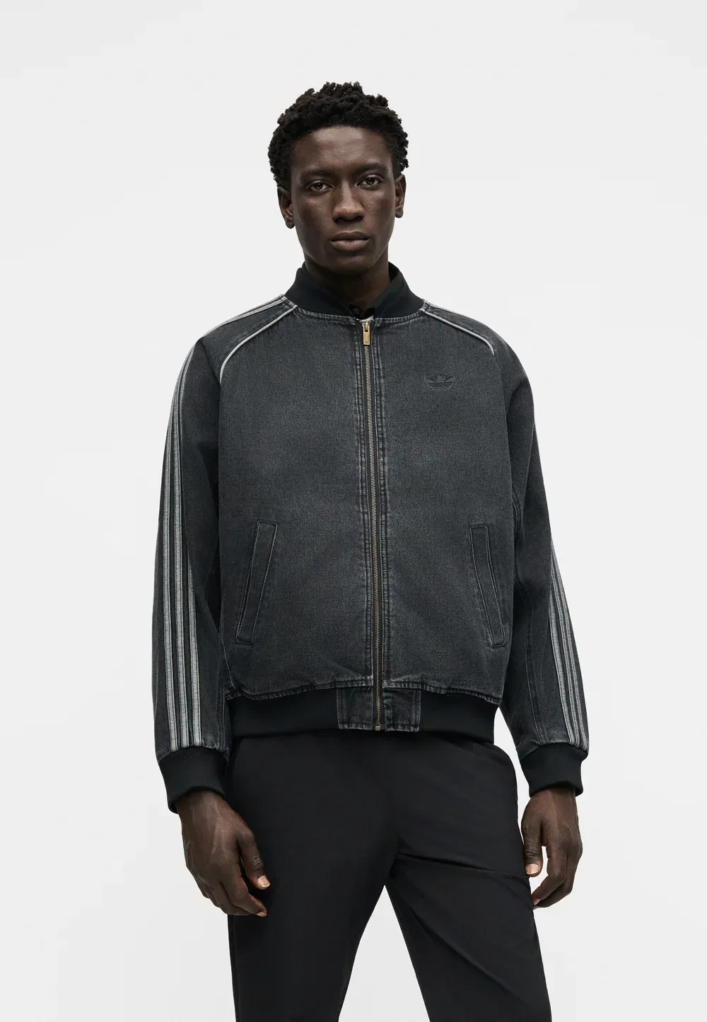 Джинсовая куртка унисекс Adidas Originals, True Black Denim — фото 2