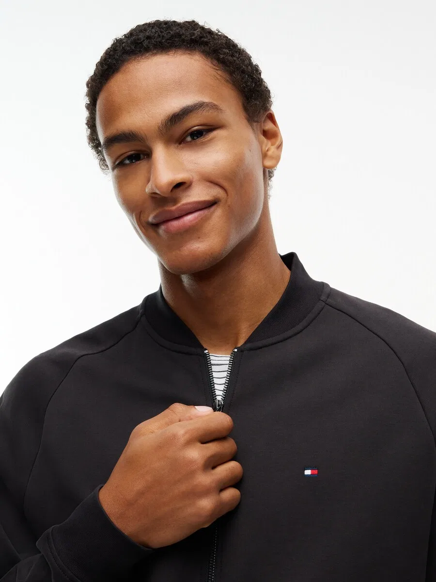 Худи на молнии TOMMY HILFIGER 'ESSENTIAL' черного цвета — фото 3